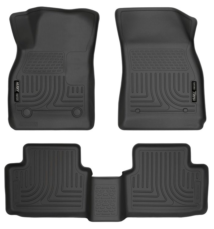 98191 WeatherBeater Front & 2nd Row Floor Liners for 2013-2016 Chevrolet Malibu and 2013-2014 Chevrolet Malibu Eco [Black]