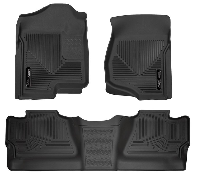 98201 WeatherBeater Front & 2nd Row Floor Liners for 2007-2014 Chevrolet and GMC Models [Black]