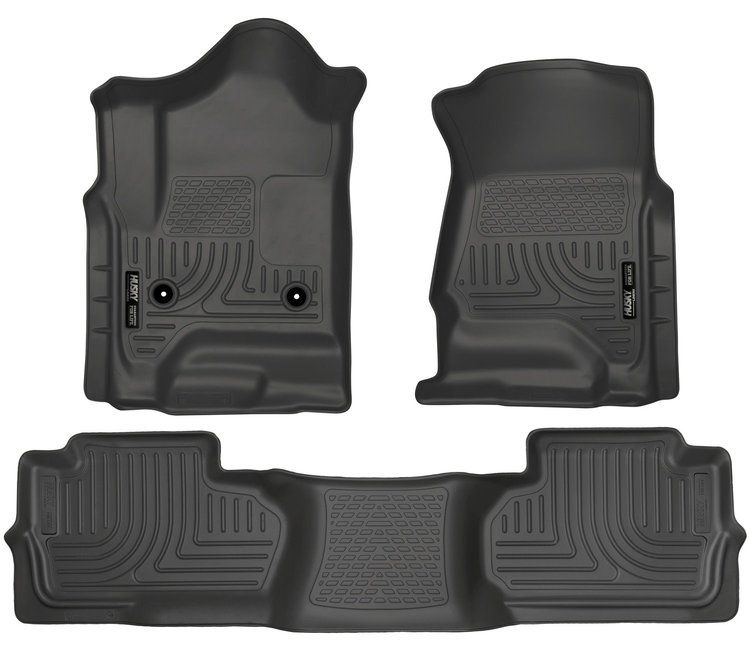 98241 WeatherBeater Front & 2nd Row Floor Liners for 2014-2019 Chevrolet and GMC Models [Black]