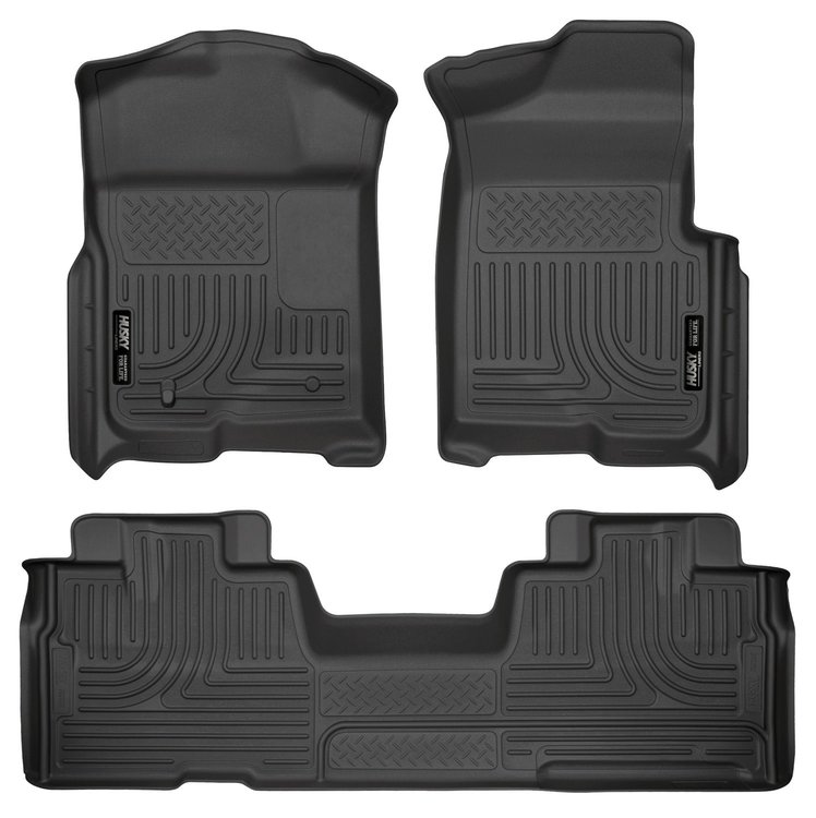 98341 WeatherBeater Front & 2nd Row Floor Liners for 2009-2014 Ford F-150 [Black]