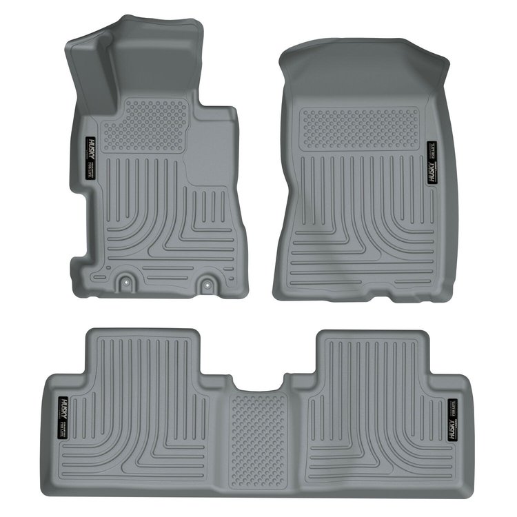 98412 WeatherBeater Front & 2nd Row Floor Liners for 2006-2011 Honda Civic [Grey]