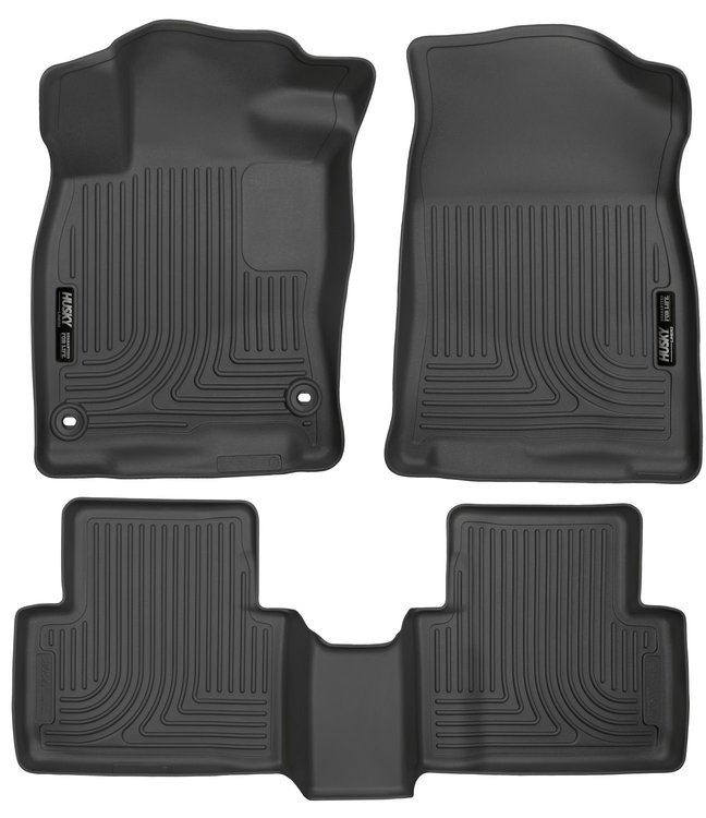 98461 WeatherBeater Front & 2nd Row Floor Liners for 2016-2021 Honda Civic and 2019-2021 Honda Insight [Black]