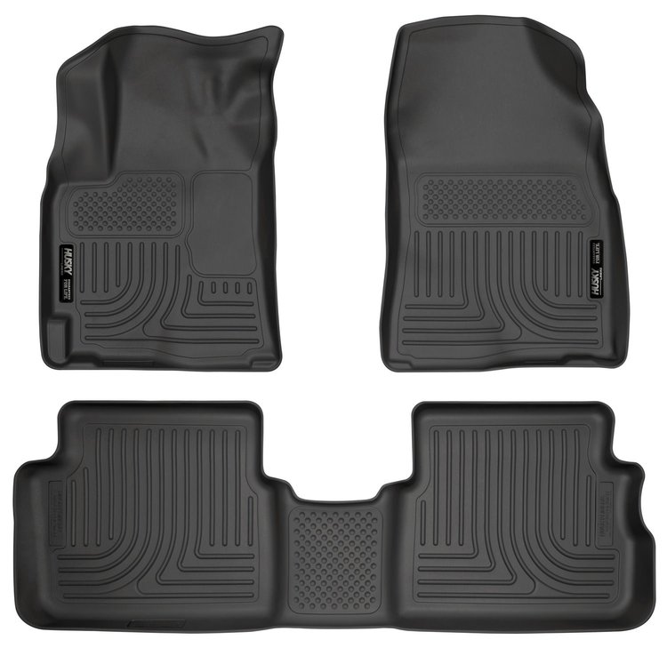 98531 WeatherBeater Front & 2nd Row Floor Liners for 2009-2013 Pontiac and Toyota Models [Black]