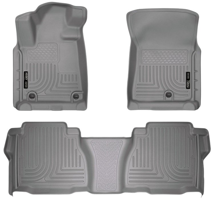 98582 WeatherBeater Front & 2nd Row Floor Liners for 2007-2011 Toyota Tundra and 2007-2011 Toyota Tundra CrewMax [Grey]