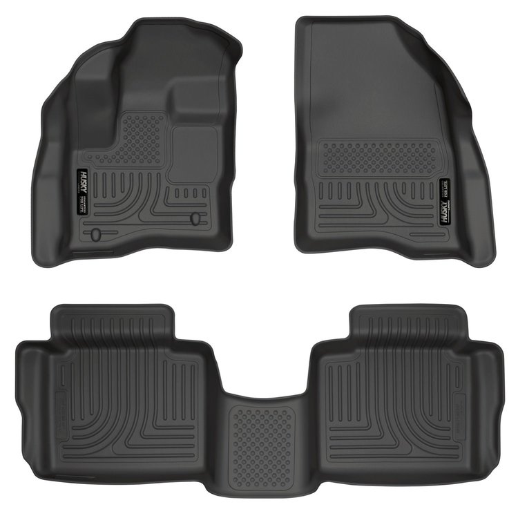 98701 WeatherBeater Front & 2nd Row Floor Liners for 2010-2019 Ford Taurus [Black]