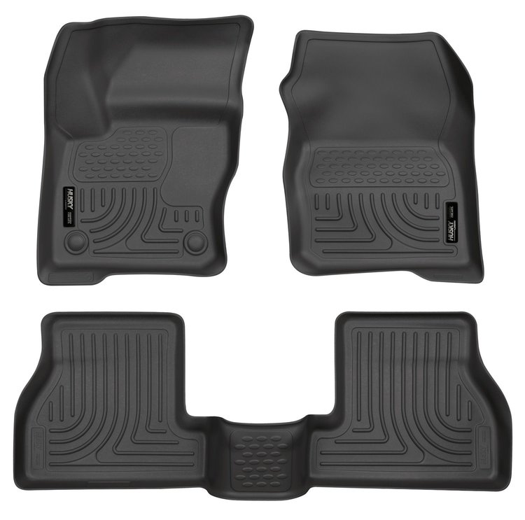 98771 WeatherBeater Front & 2nd Row Floor Liners for 2012-2015 Ford Focus [Black]