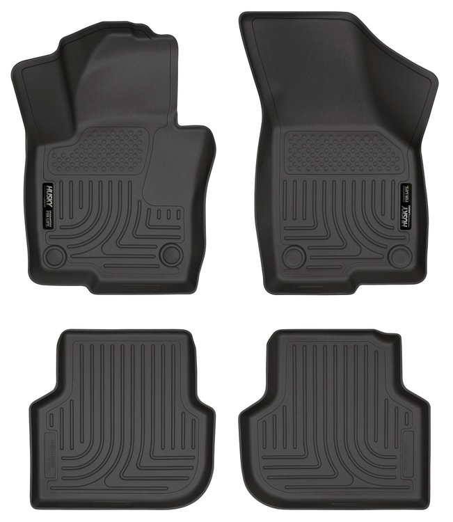 98831 WeatherBeater Front & 2nd Row Floor Liners for 2011-2018 Volkswagen Models [Black]