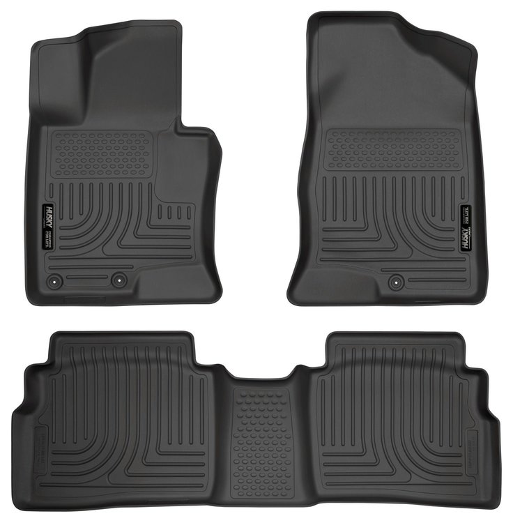 98851 WeatherBeater Front & 2nd Row Floor Liners for 2011-2015 Hyundai Sonata [Black]
