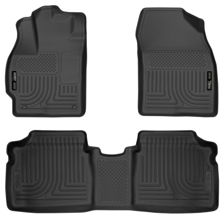 98921 WeatherBeater Front & 2nd Row Floor Liners for 2010-2014 Toyota Models [Black]
