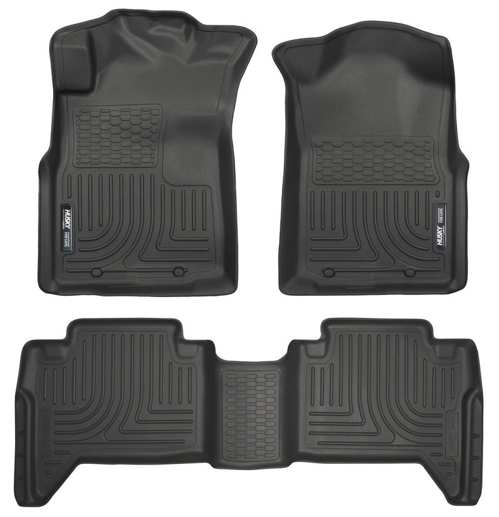 98951 WeatherBeater Front & 2nd Row Floor Liners for 2005-2015 Toyota Tacoma [Black]