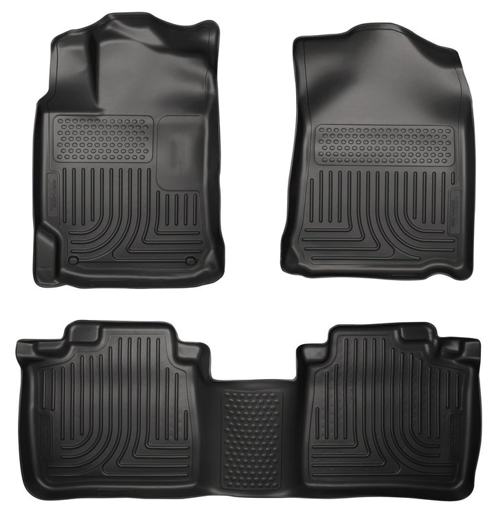 98961 WeatherBeater Front & 2nd Row Floor Liners for 2013-2015 Lexus ES300h and 2013-2015 Lexus ES350 [Black]