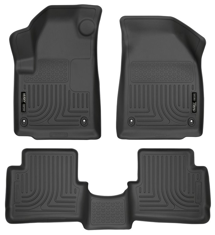 99021 WeatherBeater Front & 2nd Row Floor Liners for 2013-2016 Dodge Dart [Black]