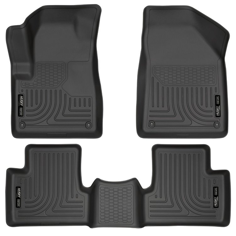 99031 WeatherBeater Front & 2nd Row Floor Liners for 2014-2015 Jeep Cherokee [Black]