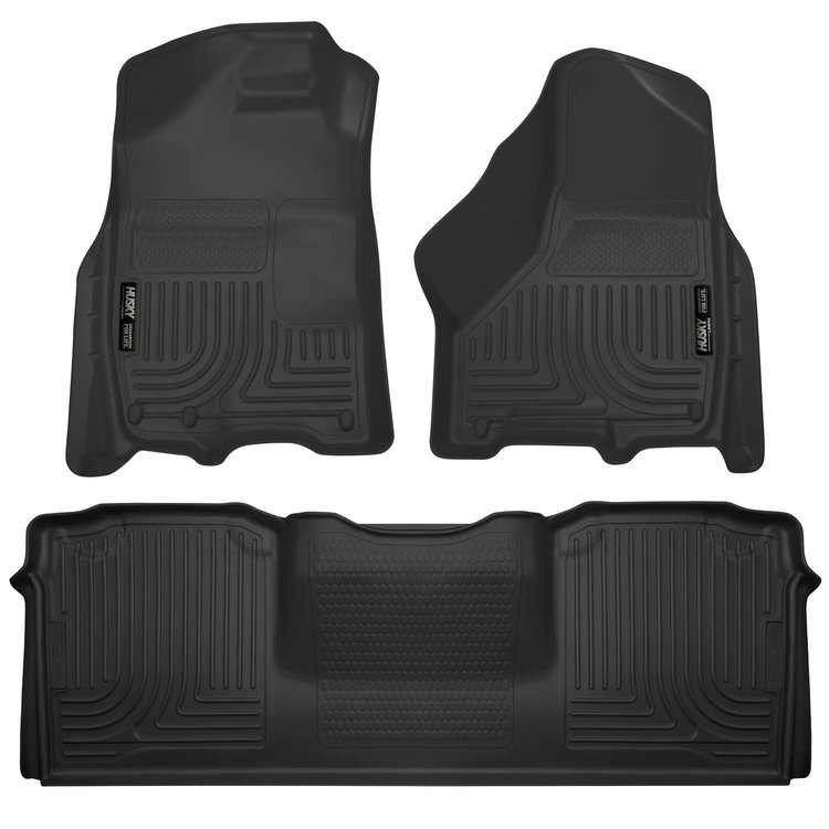 99041 WeatherBeater Front & 2nd Row Floor Liners for 2010-2018 Dodge and Ram Models [Black]