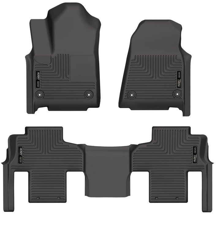 99251 WeatherBeater Front & 2nd Row Floor Liners Fits Select Jeep Grand Wagoneer and 2022-2025 Jeep Wagoneer [Black]