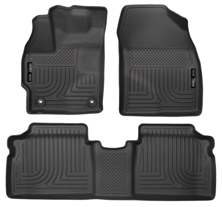 99511 WeatherBeater Front & 2nd Row Floor Liners for 2015 Toyota Models [Black]