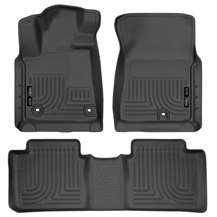 99561 WeatherBeater Front & 2nd Row Floor Liners for 2014-2021 Toyota Tundra [Black]