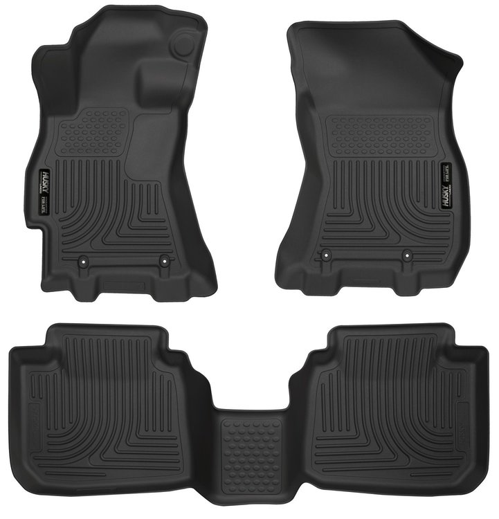 99671 WeatherBeater Front & 2nd Row Floor Liners for 2015-2019 Subaru Legacy and 2015-2019 Subaru Outback [Black]