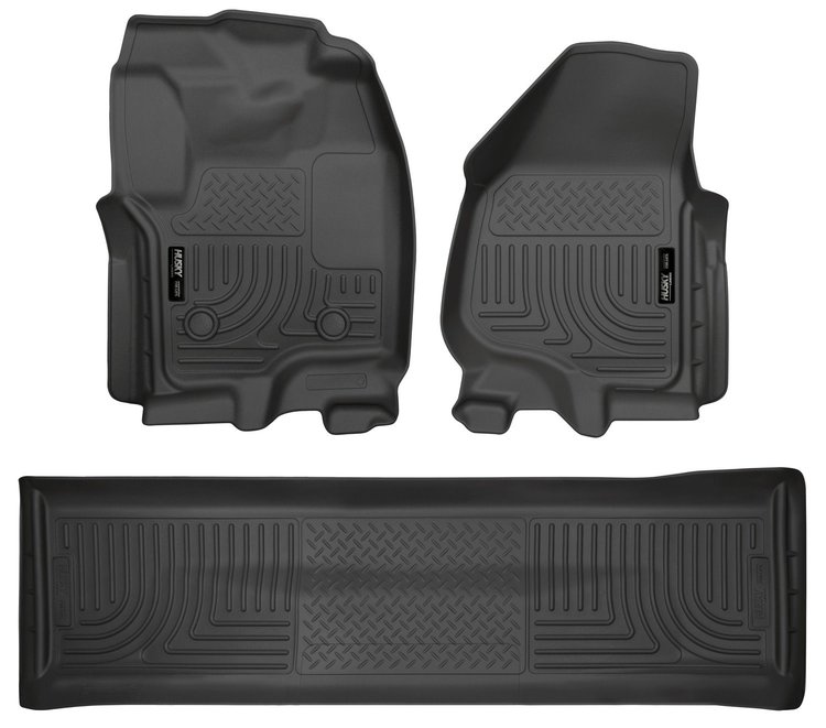 99711 WeatherBeater Front & 2nd Row Floor Liners for 2012-2016 Ford Models [Black]
