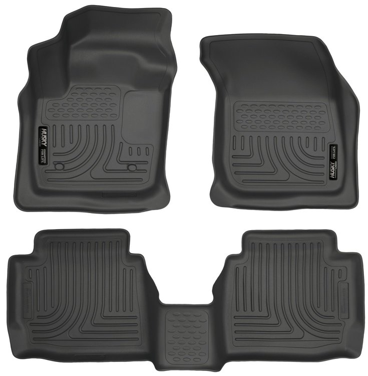 99751 WeatherBeater Front & 2nd Row Floor Liners for 2013-2016 Ford and Lincoln Models [Black]
