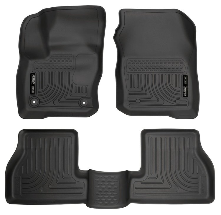 99771 WeatherBeater Front & 2nd Row Floor Liners for 2016-2018 Ford Focus and 2016-2018 Ford Focus ST [Black]