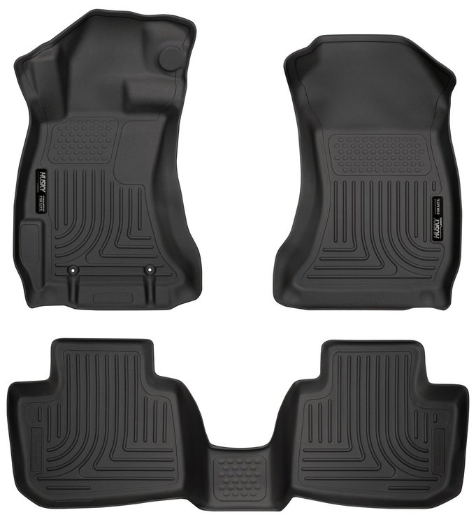 99801 WeatherBeater Front & 2nd Row Floor Liners for 2012-2021 Subaru Models [Black]