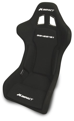 Genesys II Hard Shell Racing Seat with Removable Bolsters [Fiberglass Composite, Black]