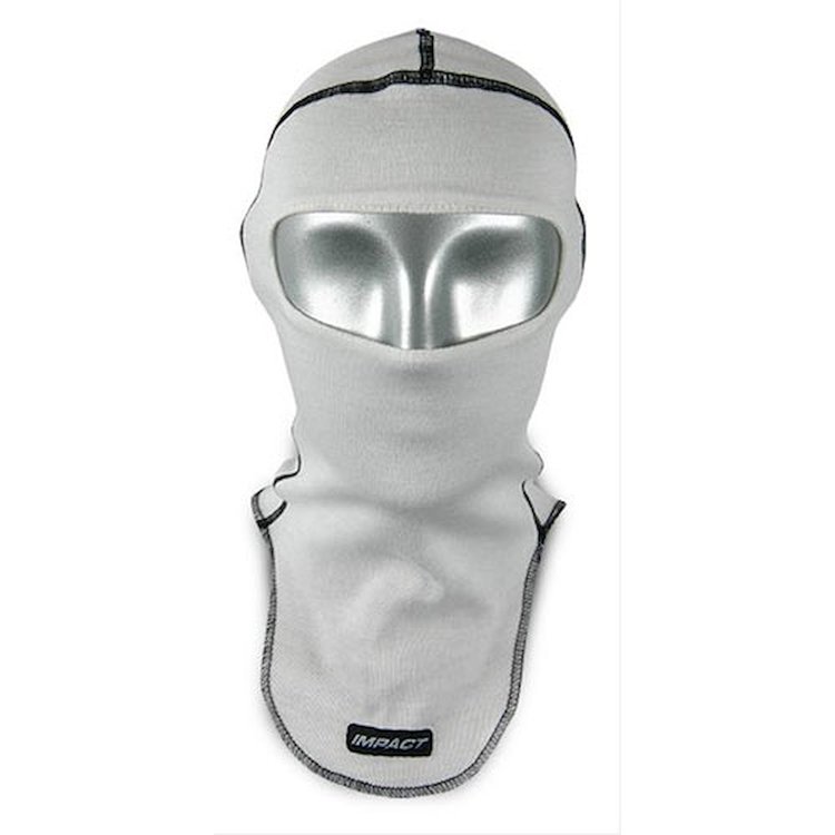 Impact Racing Fire-Retardant Head Sock, Single Eyehole, White