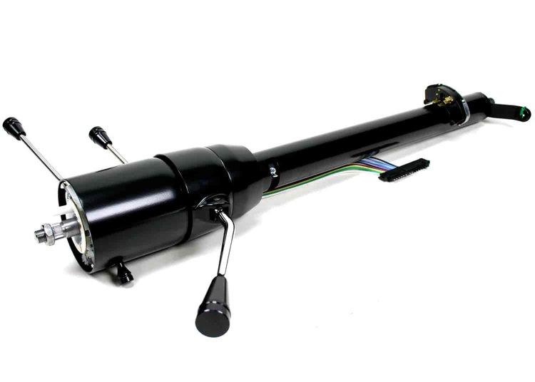 CUSTOM 55-56 Chevy Tilt Column Shift Black Powdr Coat Column
