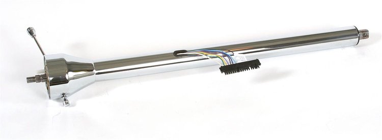 55-56 Chevy w/CCI Rack Straight Column Shift Chrome Column