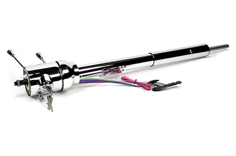 CUSTOM 1973 Chrysler Collapsible Tilt Floor Shift Steering Column - Chrome