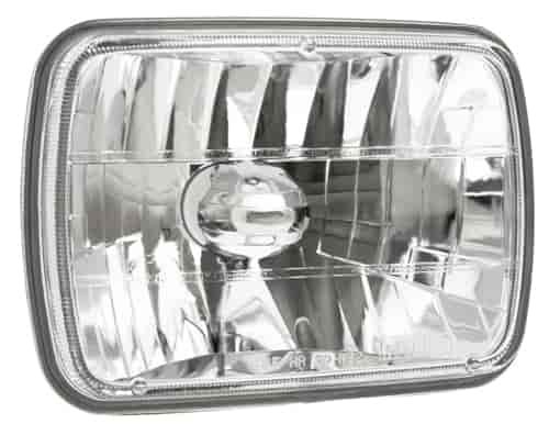 7" x 6" Rectangular Conversion Headlight Diamond Cut without bulb