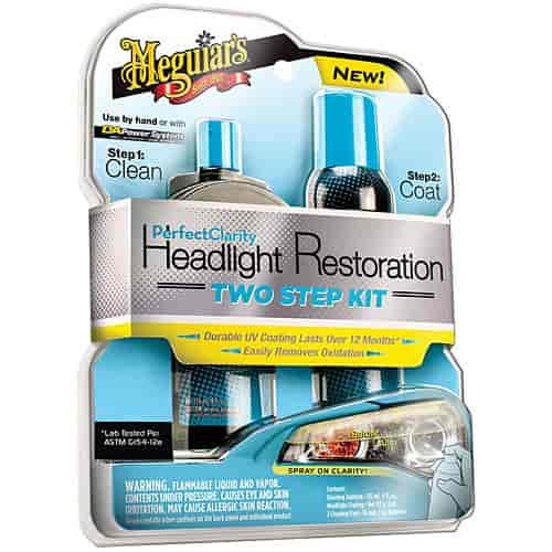 Perfect Clarity 2-Step Headlight Restoration Kit Step 1: Clean