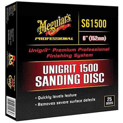 Professional Unigrit Sanding Discs 6" Diameter