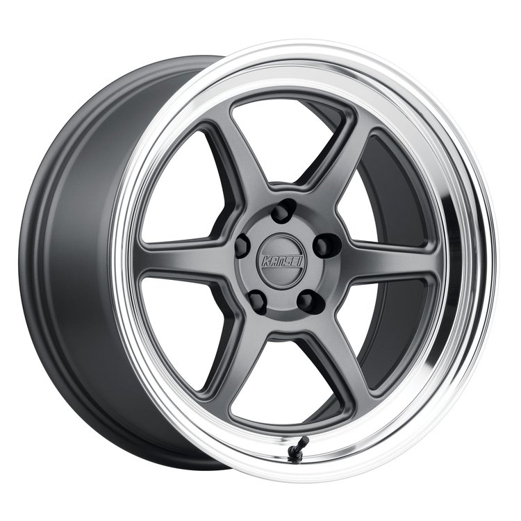 K14G ROKU Wheel, Size: 18" x 9", Bolt Pattern: 5 x 108 mm, Backspace: 5.47" [Finish: Grey and Machined Lip]