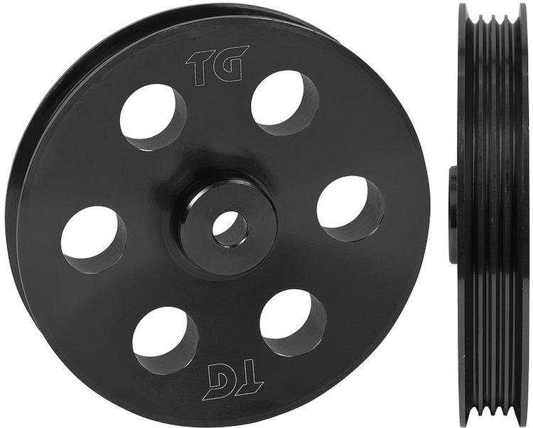 Power Steering Serpentine Pulley 1995-2004 Toyota Tacoma 2.7/3.4L - Anodized Black Finish