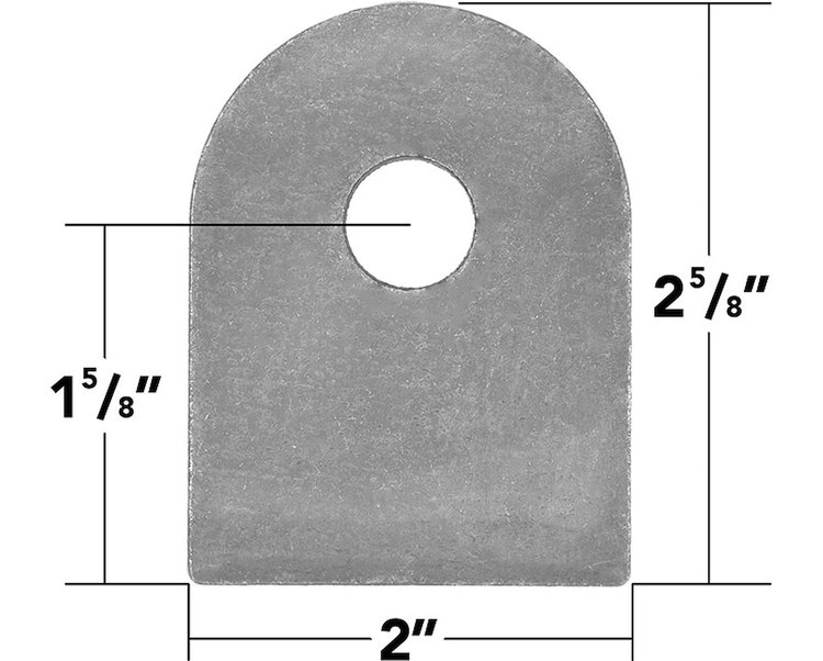 Weld On Flat Tabs 9/16" Hole