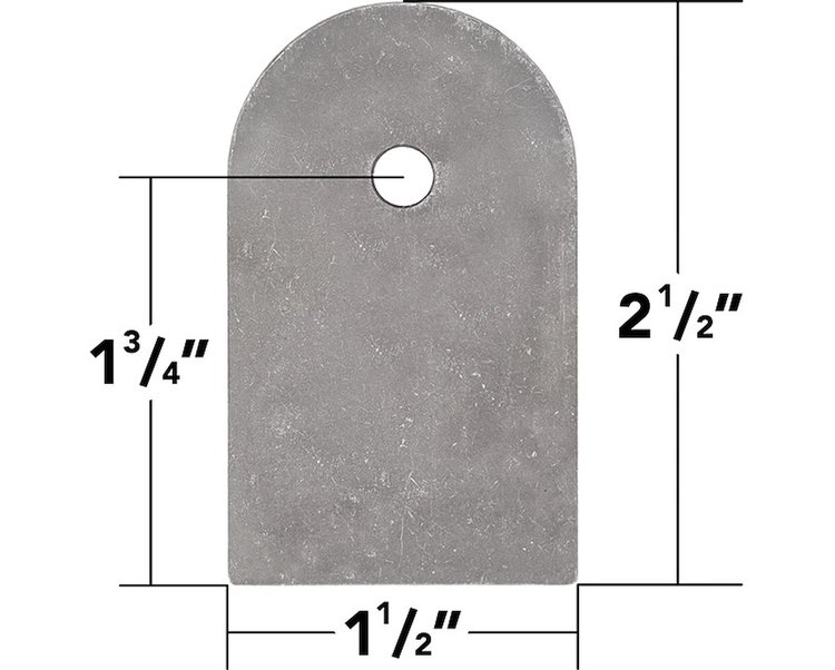 Weld On Flat Tabs 1/4" Hole