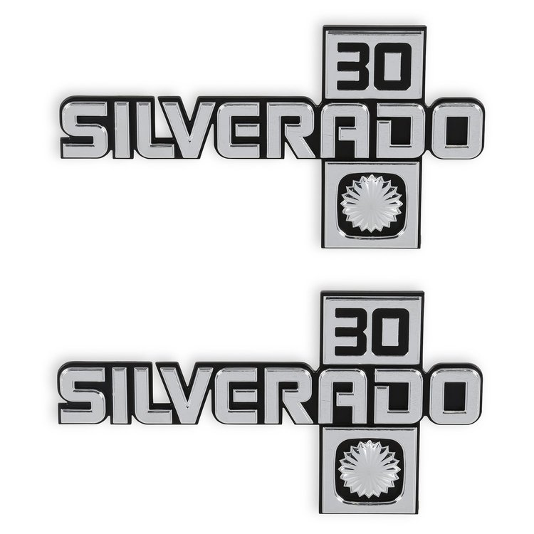 04-554 C/K Fender Badge Pair, Silverado 30, 1981-1988 C/K Series Trucks