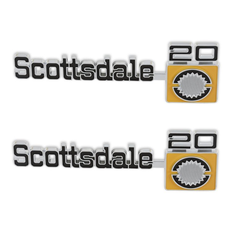 04-556 C/K Fender Badge Pair, Scottsdale 20, 1975-1980 C/K Series Trucks