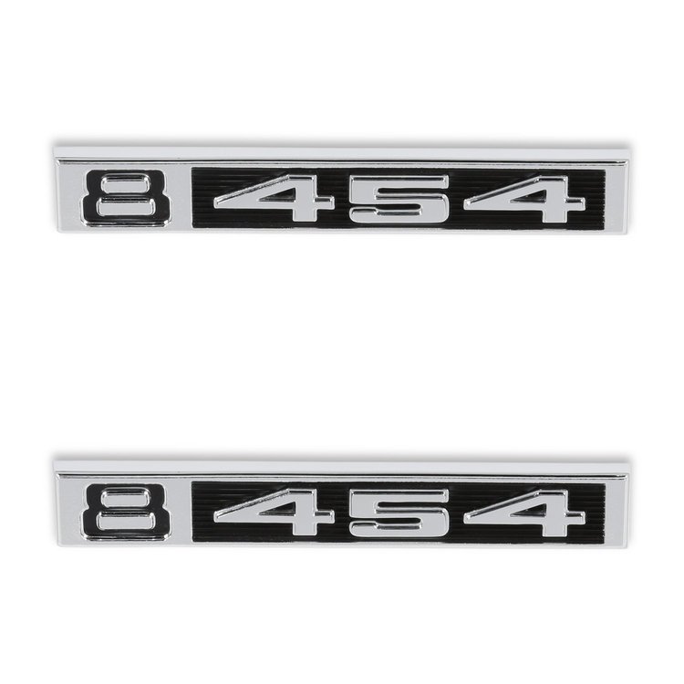 04-584 C/K Fender Badge Pair, 8/454, 1969-1972 C/K Series Trucks