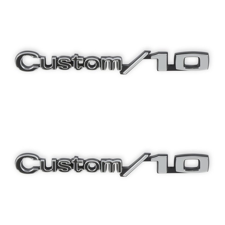 04-585 C/K Fender Badge Pair, Custom/10, 1969-1972 C/K Series Trucks