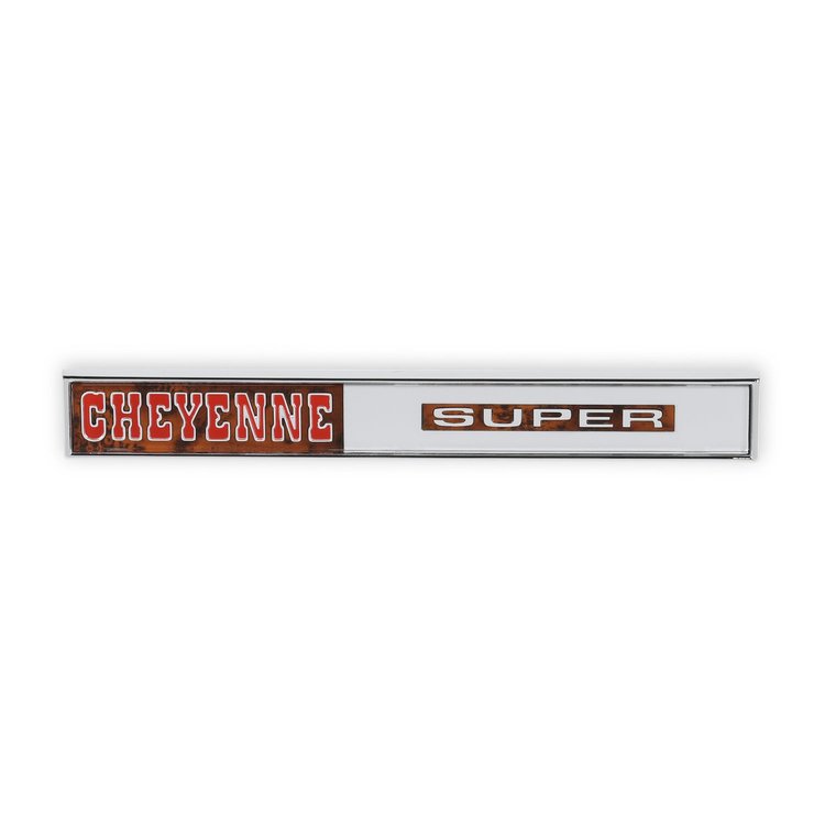 05-198 C/K Glove Box Emblem, CHEYENNE SUPER, 1971 C/K Series Trucks