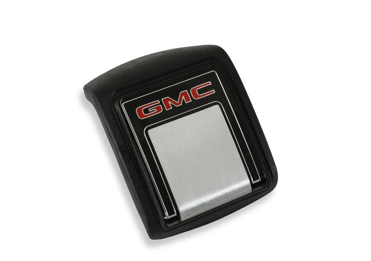 05-210 C/K GMC Deluxe Horn Button, Silver, 1985-1987 C/K Series Pickup & Jimmy/Suburban