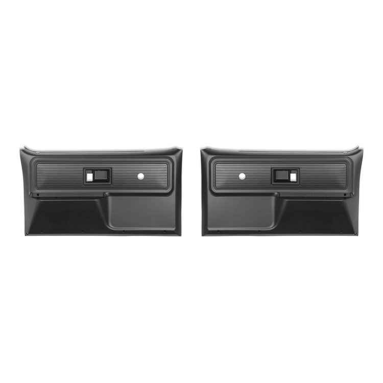05-279 C/K Door Panels, Black, 1977-1980 C/K Series Trucks, Manual Locks, Manual Windows