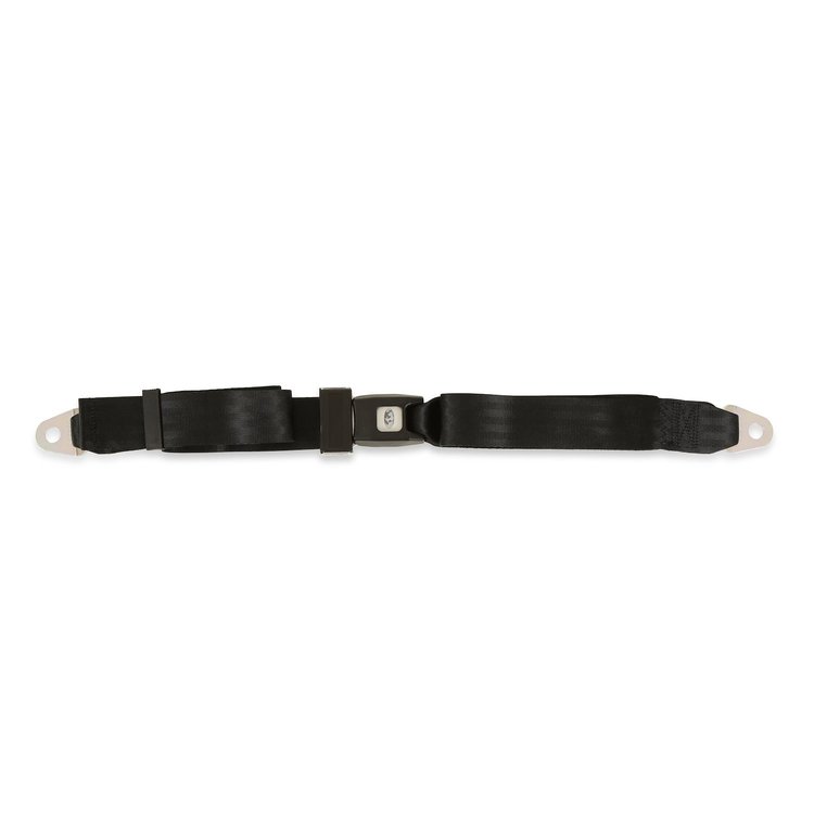 BELT100BLACK Standard Lap Seat Belt 1947-1987 Chevy/GMC Truck, 2-Point, Black, Each