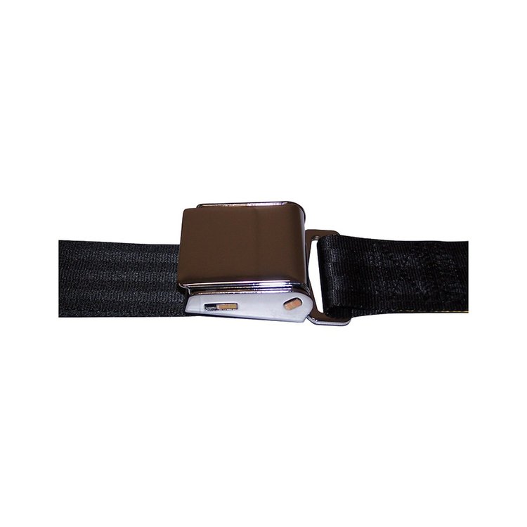 BELT1ACBLACK Aircraft Lap Seat Belt 1947-1987 Chevy/GMC Truck, 2-Point, Black, Each