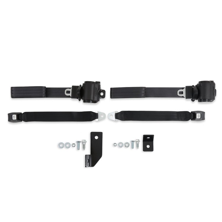 BELTKT2BK Seat Belt Kit 1967-1972 Chevy/GMC C/K Series Truck, 3-Point, Black, Pair