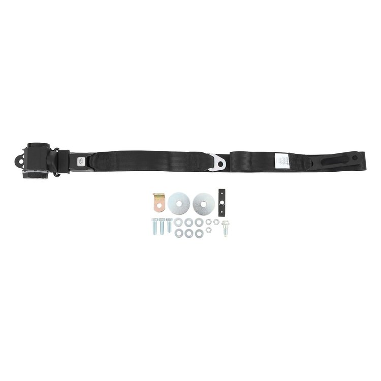 BELTKT4-1BLACK Seat Belt Kit 1947-1954 Chevy Truck- 1947-1954 GMC Truck, 3 Pt