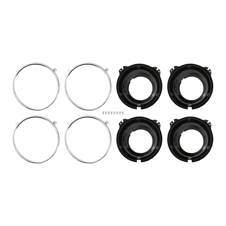 CHLB872 Headlight Bucket/Rings-Fits 5-3/4 in. Round Headlights, 1958-61 Chevy Trucks/Suburban, 1958-72 GMC Trucks/Jimmy/Suburban